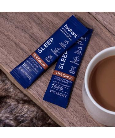 Hydrant Sleep Hydration Powder - Hot Cocoa Electrolyte Mix with Melatonin, L-Theanine, GABA & Chamomile - Fast-Acting Rest & Recovery Drink - 10 Pack - Buy Online on GoSupps.com
