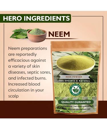 Neem Leaf Powder 8.8 OZ 100% Pure Azadirachta Indica | Traditional Ayurvedic Herb for Skin, Immune, and Detox Support 8.8 Ounce (Pack of 1) - Buy Online on GoSupps.com