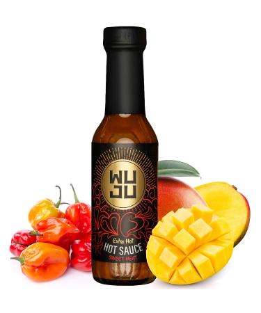 WUJU Extra Hot Sauce - Agave Based Hot Pepper Sauce - All-Natural Habanero Hot Sauce With Diverse Ingredients - Gourmet Hot Sauce - Hot Hot Sauce, Low Sodium, No Preservatives - 5 Ounces Extra Hot 5 Fl Oz (Pack of 1)