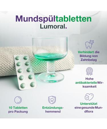 Buy Lumorinse Mouth Flushing Tablets - Tartar Remover for White Teeth - Mint Taste - 30 Pieces - Scientifically Developed Dental Care - Buy Online on GoSupps.com