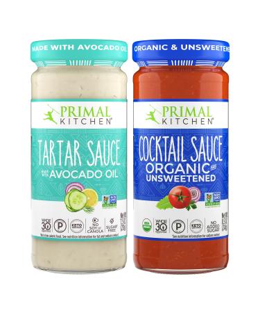 Primal Kitchen Entertaining Two-Pack, Whole30 Approved, Certified Paleo, and Keto Certified, Includes Tartar Sauce and Organic Cocktail Sauce