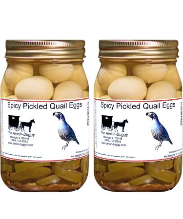Pickled Quail Eggs (Spicy Pickled Quail Eggs (Medium Heat)) 2 jars