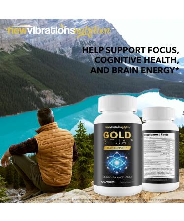 Gold Ritual Advanced Memory Formula Capsules - Our Best Mental Clarity And Focus Supplements - Memory Supplements Highest Rating For Seniors - Mental Focus Vitamins - Central Nervous System Support - Buy Online on GoSupps.com