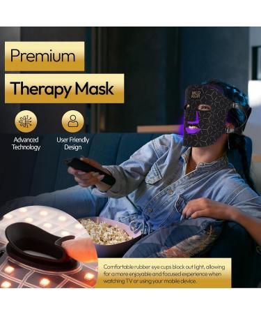 Wild Polar Premium Red Light Therapy Infrared LED Face Mask | 368 Infrared LEDs | Anti Aging 4 Colors | Acne Treatment | Professional Skincare at Home | Includes Storage Bag - Buy Online on GoSupps.com