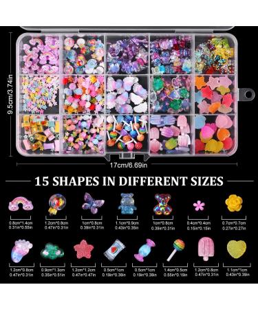 3D Mix Assorted Color Nail Charms Acrylic Multi Cute Nail Art Charms Hollow Candy Jewelry Nail Supplies for Nail Art Design DIY Crafts Accessories (Multicolor) (Multicolor) - Buy Online on GoSupps.com