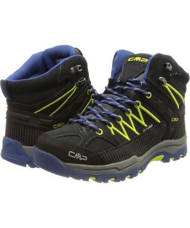 CMP Unisex Children's Rigel Mid Trekking Shoes WP - Blue Electric Size 39 EU | Best Hiking Shoes for Kids - Buy Online on GoSupps.com