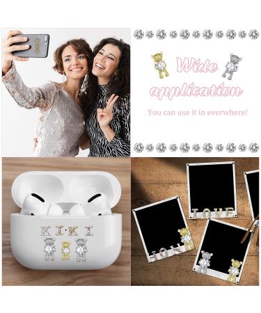 82 Pieces 3D Nail Charms - Bear, Heart, and Letter Rhinestone Nail Studs in Gold and Silver for Women and Girls DIY Nail Art - Buy Online on GoSupps.com