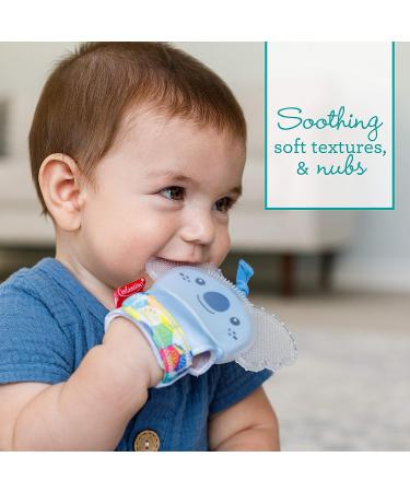 Infantino Crystal Clear Teething Mitten - Koala Design | Soft Textured Silicone | Natural Rubber Teether for Babies - Buy Online on GoSupps.com