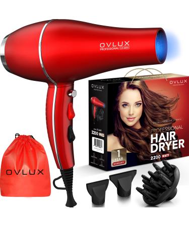 Hair Dryer - Salon Professional Ionic Blow Dryer Powerful & lightweight Hair Dryers with Diffuser and 2 Concentrators Birthday Gifts for Women and mom