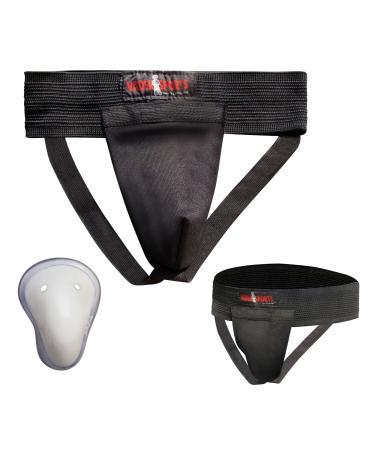 Vader Sports Est.2001 with you all the way martial arts training groin / abdominal protection male cricket-Guard for children small / kids 8-10 yrs black