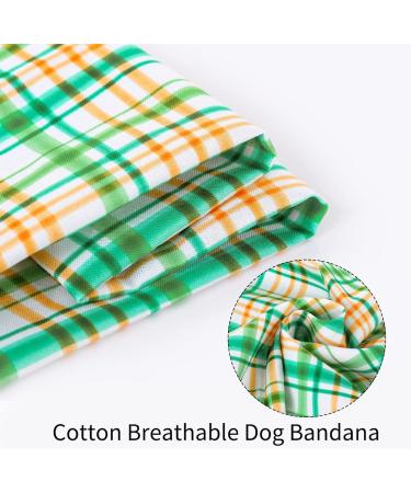 Shop Aring Green Plaid Dog Bandana - Cotton Triangle Bib for Small & Large Dogs & Cats | Stylish & Convenient Neckwear - Buy Online on GoSupps.com