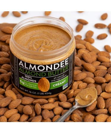 Almondee California Almond Butter - 16oz Jar | Smooth & Creamy Almond Spread - Buy Online on GoSupps.com