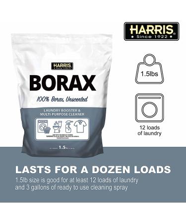 1.5lb Harris Borax Laundry Booster & Multipurpose Cleaner (Unscented) - Effective Cleaning Solution - Buy Online on GoSupps.com