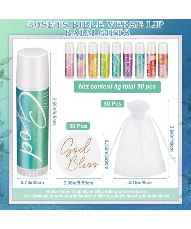 Fumete 50 Sets Lip Balms - Inspirational Christian Gifts for Women | Bible Verse Lip Balm for Church Teachers & Friends - Buy Online on GoSupps.com