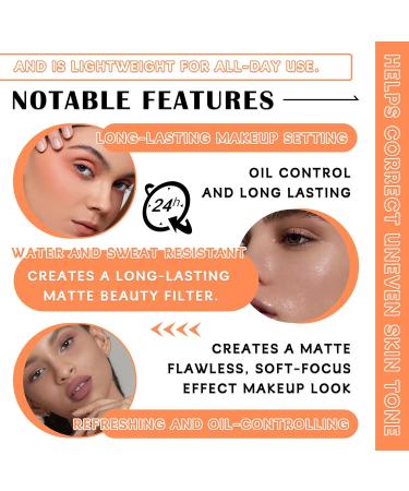 Loose Setting Face Powder Set Long Lasting Setting Powder with Foundation Makeup Brushes Soft Matte Flawless Finish - Buy Online on GoSupps.com