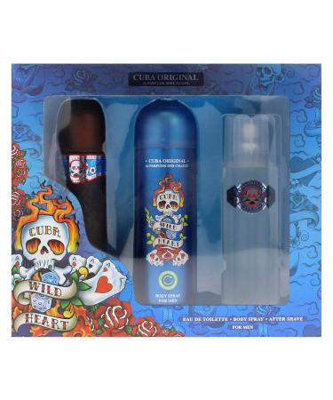 Cuba Cuba Wild Heart Men 3 Pc Gift Set - Buy Online on GoSupps.com