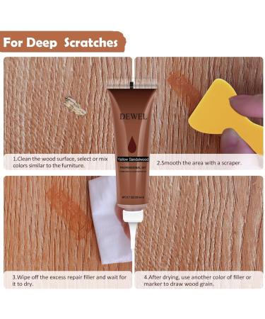 DEWEL Wood Furniture Repair Kit - Wood Fillers Touch Up Markers & Wax Sticks for Cracks Scratches & Holes - Perfect for Tables Floors & Doors - International Shipping Available - Buy Online on GoSupps.com