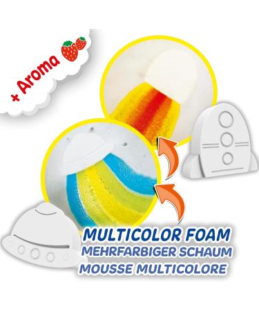 Inkee Foamy Space - 2 Pack Children Bath Bombs Strawberry Fragrance Rocket Shape Multi-Colored Fun - Buy Online on GoSupps.com