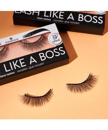 Essence Lash Like a Boss No. 03 - Vegan False Lashes | Extensive Volume & Long-Lasting | 3 Pack of Defined Black Artificial Eyelashes - Buy Online on GoSupps.com