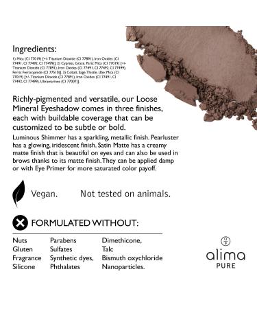 Alima Pure Taupe Mineral Eyeshadow - Vegan Matte Eye Shadow (Bone) - 0.07 oz/2g - Buy Online on GoSupps.com