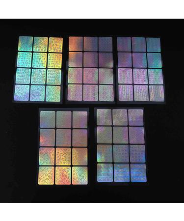 Duendhd 60 pieces 5 sheets styles nail stencils Art nail stickers set Cute nail Art Stencil sheets - Buy Online on GoSupps.com