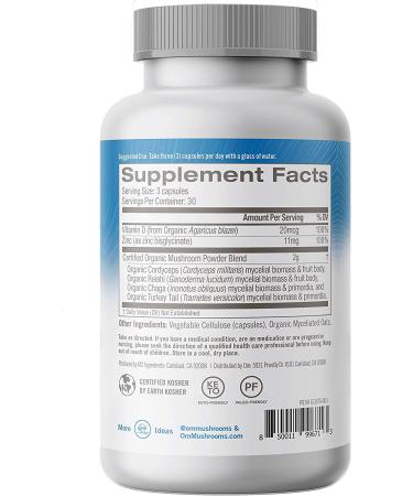 Om Mushrooms Breathe - Respiratory Health Support 90 Veg Capsules | Natural Immune Boost - Buy Online on GoSupps.com