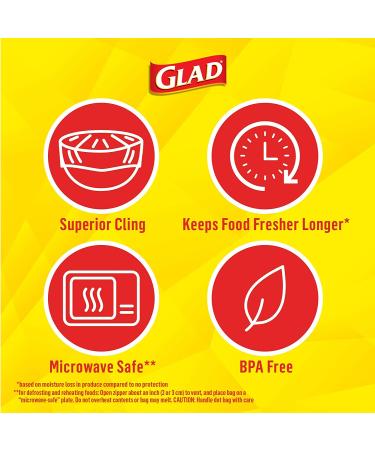 Glad ClingWrap Plastic Wrap - 200 Sq Ft Roll (Packaging May Vary) - Buy Online on GoSupps.com