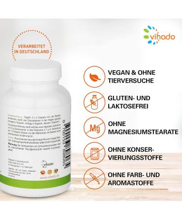 VIHADO F-BDY Appetite Suppressants | Vegan Glucomannan Conjak Root | High-Dose 180 Capsules for Weight Loss - Buy Online on GoSupps.com