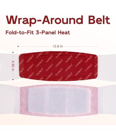 MATR M 12-Herb Botanical Heat Patches for Lower Back & Hip Pain Relief | Menstrual Cramp Heat Therapy | Drug-Free, Long-Lasting Warmth | Adjustable Wrap Belt | 5-Pack - Buy Online on GoSupps.com