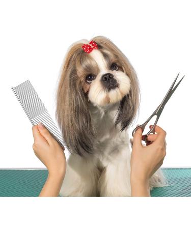 Stainless Steel Pet Grooming Comb for Dogs & Cats | Rounded Teeth Comb for All Sizes - 19x5 cm - Buy Online on GoSupps.com