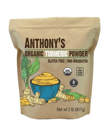 Anthony's Organic Turmeric Root Powder, 2 lb, Curcumin Powder, Gluten Free & Non GMO