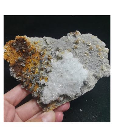 Natural Crystal Rough 403.9gNatural Rare Purple Fluorite and Fluorite Aluminum Gypsum associated Specimen Stone