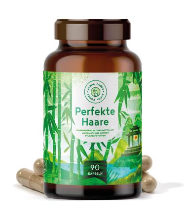 Perfect hair - hair vitamins - high doses with biotin keratin manganese millet extract B vitamins & more - for hair skin & nails - from Germany - 90 capsules