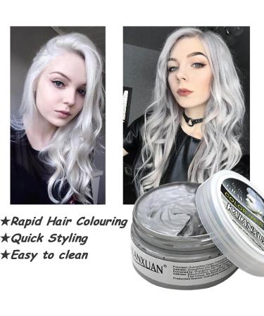 Temporary Hair Color Wax Grey Hair Dye Semi Permanent Hair Dye Hair Spray Temporary Hair Dye Hair Wax Hair Style Dye Mud Wash Out Easily for Men & Women Instant Styling 100g - Buy Online on GoSupps.com