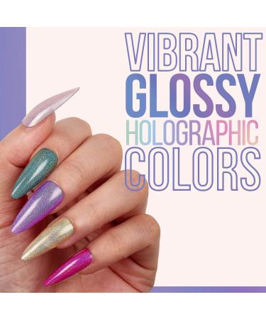 Makartt Holographic Nail Polish Set - 6 Pack Glitter & Metallic Halo Galaxy Varnish Kit - Buy Online on GoSupps.com