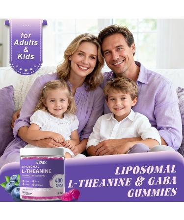 Liposomal L Theanine Gummies Chewable L-Theanine 400mg with GABA Supplement for Kids & Adults Stress Relief zzZ and Relaxation Focus Support Natural Blueberry Flavor 60 Count - Buy Online on GoSupps.com