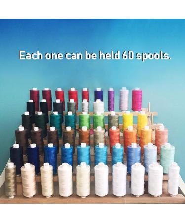 SAND MINE Wooden Thread Rack Sewing and Embroidery Thread Holder - 60 Spools (2 Pack) - Buy Online on GoSupps.com