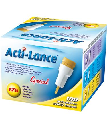 7157 17 g x 2.0 mm Depth Button Activated Safety Lancet Special Yellow (Pack of 100)