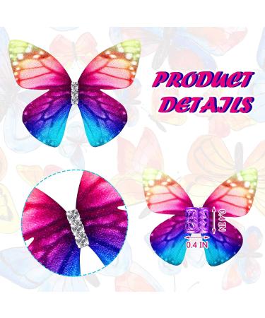 18-Piece 3D Butterfly Hair Clips with Diamond Crystal - Delicate Hair Accessories for Girls and Women - Perfect Birthday Gifts - Buy Online on GoSupps.com