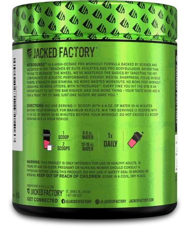 Jacked Factory Nitrosurge Pre-Workout in Watermelon & BCAA in Fruit Punch for Muscle Building and Recovery - Buy Online on GoSupps.com