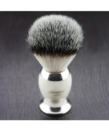 Premium Badger Hair Shaving Brush - Silver Tip Metal Base Ivory | Men's Grooming Essentials - Buy Online on GoSupps.com