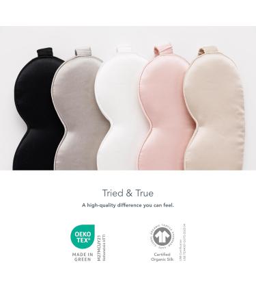 Shop Fishers Finery 25 Momme Organic Mulberry Silk 3D Sleep Mask | Contoured Eye Mask for Travel Cooling Comfort Zero Eye Pressure - Taupe - Buy Online on GoSupps.com