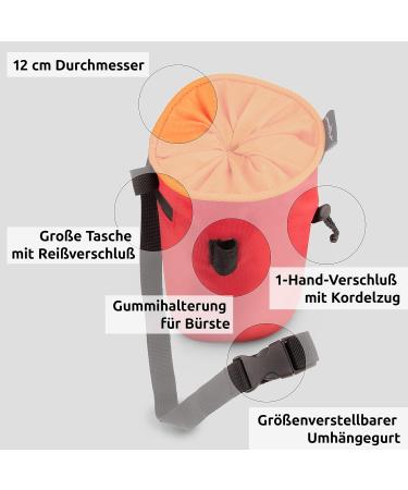 TOPSIDE Chalk Bag for Climbing & Bouldering - Red | Durable Lightweight Perfect for Outdoor Adventures - Buy Online on GoSupps.com