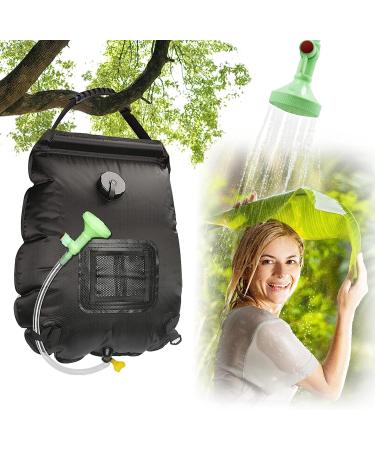 5 Gallon Solar Heating Portable Camping Shower Bag | Removable Hose & Shower Head | Outdoor Shower for Camping, Traveling, Hiking | Beach & Swimming | Black - Buy Online on GoSupps.com
