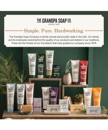 Grandpa Soap Epsom Salt Bar Soap - Deep Cleansing Vegan Soap for Face & Body 4.25 Oz (4 Pack) - Removes Dirt Grease & Grime - Buy Online on GoSupps.com