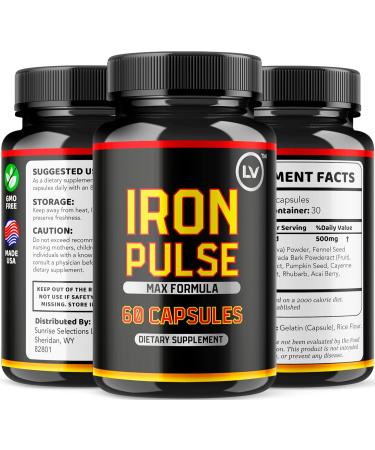 (2 Pack) IronPulse Capsules Iron Pulse Capsules Max Formula IronPulse Max Support Capsules Iron Pulse Pills IronPulse Pills Iron Pulse Support Pills 120 Capsules for 2 Months - Buy Online on GoSupps.com