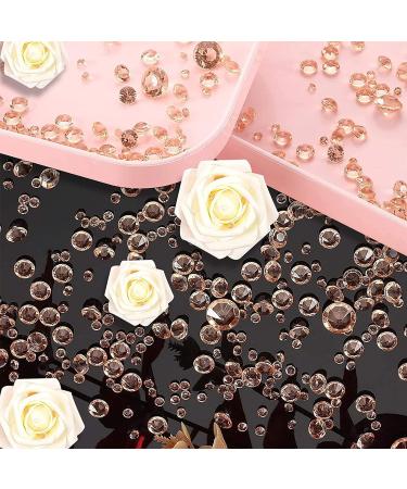 4000 Pieces Acrylic Rhinestones - Rose Gold Crystal Diamonds for Wedding Decor Nail Art Makeup & Desktop Decoration - Buy Online on GoSupps.com