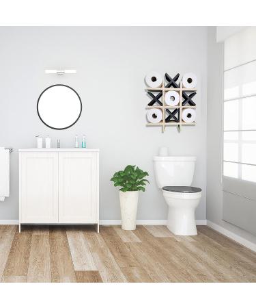Tic Tac Toe Toilet Paper Holder - Natural with Black X's - Buy Online on GoSupps.com