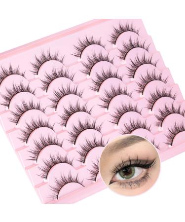 Manga Lashes False Eyelashes Wispy Eye Lashes Fluffy Anime Lashes Strip 3D Volume Natural Korean Fake Eyelashes Manhua Lashes Spiky Manhwa Lashes Asian Style Douyin Cosplay Lashes by Goddvenus spiky lashes