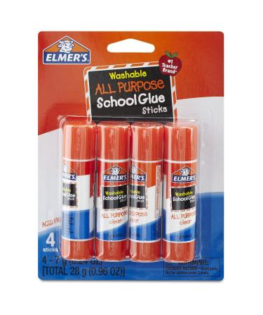 Elmer's Disappearing Purple School Glue Sticks 0.24 oz Each 4 Sticks per  Pack (E543)